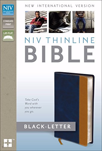 Beispielbild fr NIV, Thinline Bible, Imitation Leather, Blue/Tan zum Verkauf von Gardner's Used Books, Inc.
