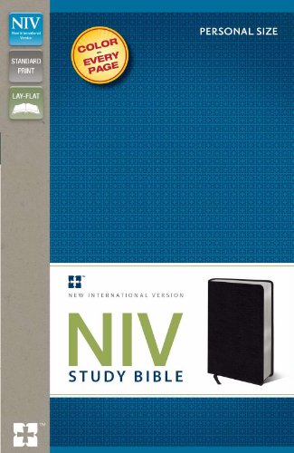 9780310437345: NIV Study Bible: New International Version, Black, Bonded Leather, Personal Size