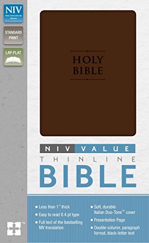 Stock image for NIV, Value Thinline Bible, Imitation Leather, Brown for sale by Orion Tech