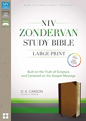 Stock image for NIV Zondervan Study Bible, Large Print, Leathersoft, Brown/Tan: Built on the Truth of Scripture and Centered on the Gospel Message for sale by GF Books, Inc.