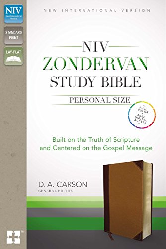 Stock image for NIV Zondervan Study Bible, Personal Size, Leathersoft, Brown/Tan: Built on the Truth of Scripture and Centered on the Gospel Message for sale by Irish Booksellers