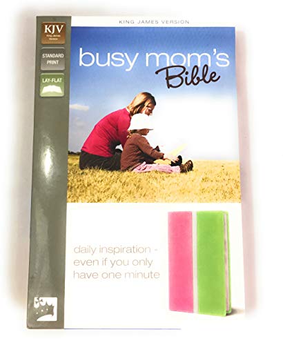 KJV, Busy Mom's Bible, Imitation Leather, Pink/Green, Red Letter Edition: Daily Inspiration Even If You Only Have One Minute (9780310439134) by Zondervan
