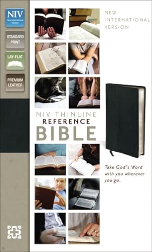 9780310439233: Holy Bible: New International Version Ebony Premium Leather Thinline Reference Bible
