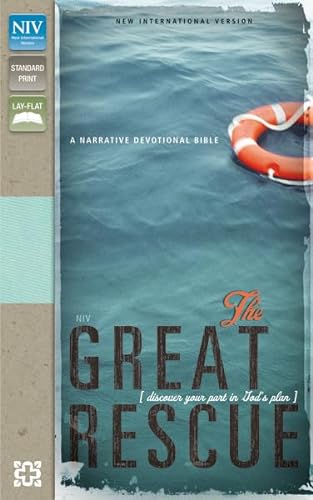 Beispielbild fr NIV, Great Rescue Bible, Imitation Leather, Blue/Brown: Discover Your Part in God  s Plan zum Verkauf von HPB Inc.