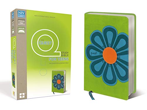 Beispielbild fr NIV, Quest Study Bible for Teens, Leathersoft, Green/Blue: The Question and Answer Bible zum Verkauf von BooksRun