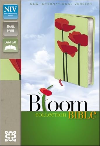 9780310441441: NIV, Bloom Collection Bible, Compact, Leathersoft, Green/Red, Red Letter Edition