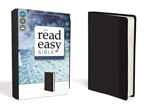 9780310441625: NIV, ReadEasy Bible, Large Print, Leathersoft, Black, Red Letter