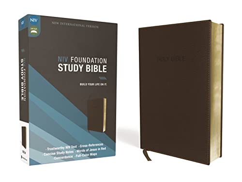 9780310441878: NIV Foundation Study Bible: New International Version, Earth Brown Matte, Foundation Study