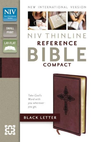Stock image for NIV, Thinline Reference Bible, Compact, Imitation Leather, Burgundy Zondervan for sale by Broad Street Books