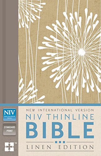 Stock image for NIV, Thinline Bible, Linen Edition, Hardcover, Tan/White Linen, Red Letter Edition Zondervan for sale by Aragon Books Canada