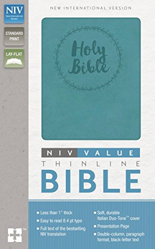 Stock image for NIV, Value Thinline Bible, Imitation Leather, Blue for sale by Hawking Books