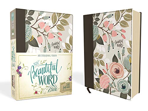 Imagen de archivo de NIV, Beautiful Word Bible, Cloth over Board, Multi-color Floral: 500 Full-Color Illustrated Verses a la venta por Seattle Goodwill