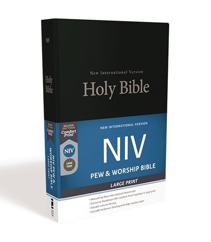 Imagen de archivo de NIV, Pew and Worship Bible, Large Print, Hardcover, Black (Hardback or Cased Book) a la venta por BargainBookStores