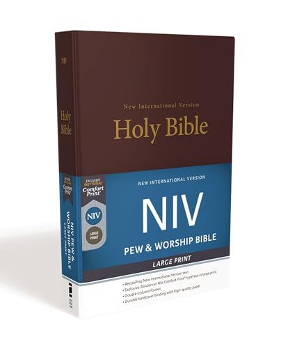 Imagen de archivo de NIV, Pew and Worship Bible, Large Print, Hardcover, Burgundy (Hardback or Cased Book) a la venta por BargainBookStores