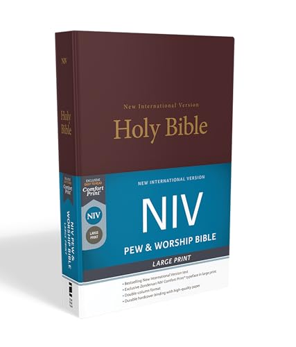 Stock image for NIV, Pew and Worship Bible, Large Print, Hardcover, Burgundy (Hardback or Cased Book) for sale by BargainBookStores