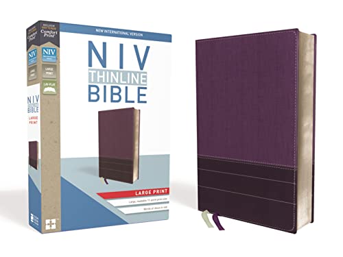 Imagen de archivo de NIV, Thinline Bible, Large Print, Imitation Leather, Purple, Red Letter Edition a la venta por Blackwell's