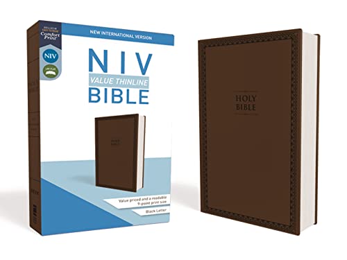 Stock image for NIV, Value Thinline Bible, Leathersoft, Brown, Comfort Print for sale by Goodwill of Colorado