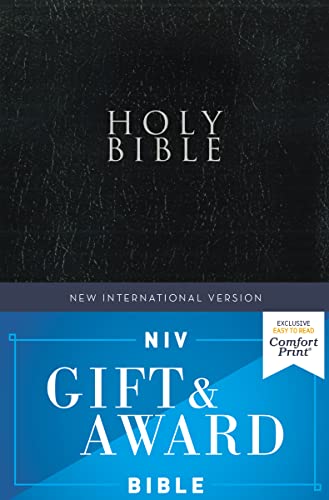 Stock image for NIV, Gift and Award Bible, Leather-Look, Black, Red Letter, Comfort Print for sale by Books-FYI, Inc.