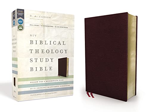 9780310450559: NIV, Biblical Theology Study Bible (Trace the Themes of Scripture), Bonded Leather, Burgundy, Comfort Print: Follow God’s Redemptive Plan as It Unfolds throughout Scripture