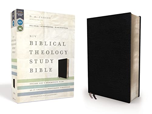 Stock image for NIV Biblical Theology Study Bible: New International Version, Biblical Theology Study Bible, Black, Bonded Leather, Comfort Print; Follow God's Redemptive Plan As It Unfolds Throughout for sale by Revaluation Books
