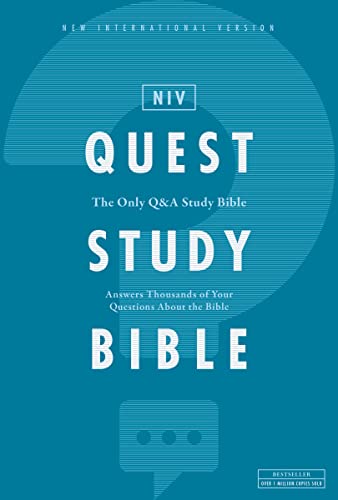 Beispielbild fr NIV, Quest Study Bible, Hardcover, Blue, Comfort Print: The Only Q and A Study Bible zum Verkauf von BooksRun