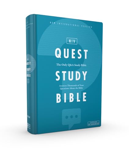 Stock image for NIV, Quest Study Bible, Hardcover, Blue, Comfort Print: The Only Q and A Study Bible for sale by BooksRun
