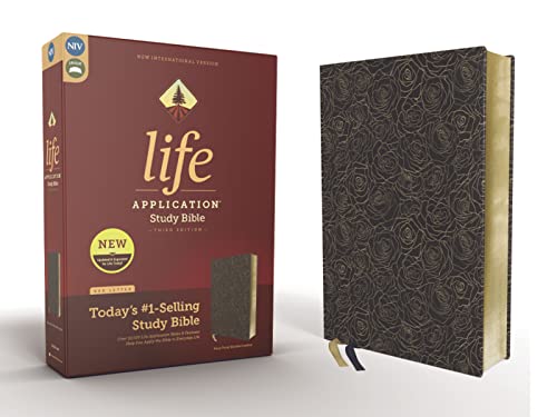 Stock image for NIV, Life Application Study Bible, Third Edition, Bonded Leather, Navy Floral, Red Letter for sale by GF Books, Inc.