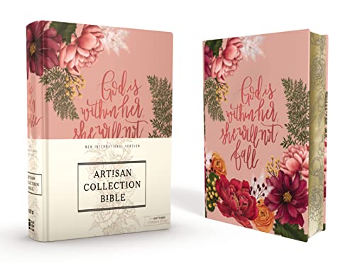 9780310453338: NIV, Artisan Collection Bible, Cloth over Board, Pink Floral, Designed Edges under Gilding, Red Letter, Comfort Print