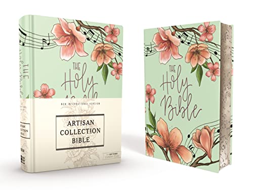 9780310453352: NIV, Artisan Collection Bible, Cloth over Board, Teal Floral, Designed Edges under Gilding, Red Letter, Comfort Print