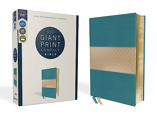 Imagen de archivo de Holy Bible: New International Version, Giant Print Compact Bible, Leathersoft, Teal, Red Letter Edition, Comfort Print a la venta por Revaluation Books