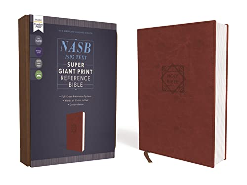 Imagen de archivo de NASB, Super Giant Print Reference Bible, Leathersoft, Brown, Red Letter, 1995 Text, Comfort Print a la venta por GF Books, Inc.