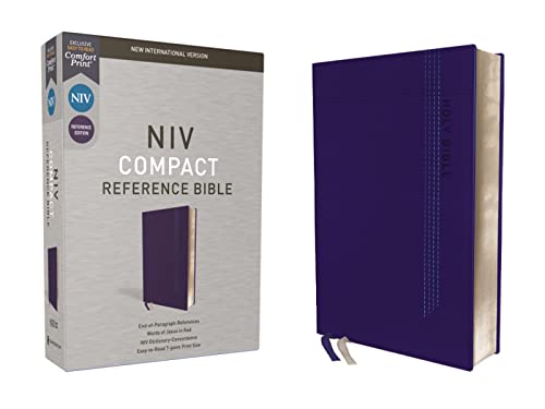 9780310456896: Niv, Reference Bible, Compact, Leathersoft, Blue, Red Letter, Comfort Print: New International Version, Blue, Leathersoft, Comfort Print