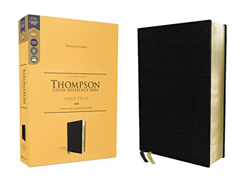 Stock image for KJV, Thompson Chain-Reference Bible, Large Print, European Bonded Leather, Black, Red Letter, Comfort Print for sale by GF Books, Inc.