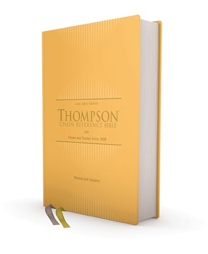 Beispielbild fr KJV, Thompson Chain-Reference Bible, Hardcover, Yellow Gold, Red Letter, Comfort Print zum Verkauf von Ebooksweb