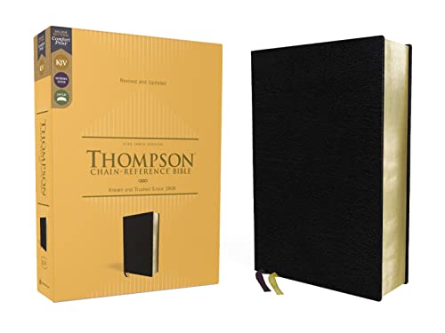 Stock image for KJV, Thompson Chain-Reference Bible, European Bonded Leather, Black, Red Letter, Comfort Print for sale by Books-FYI, Inc.