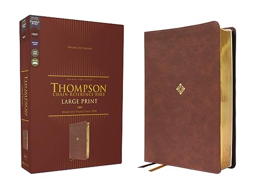 Stock image for NKJV, Thompson Chain-Reference Bible, Large Print, Leathersoft, Brown, Red Letter, Comfort Print for sale by ZBK Books