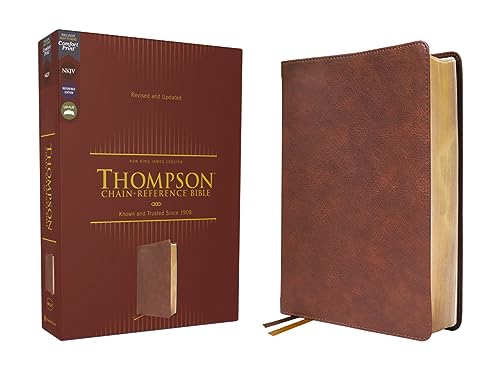 Stock image for NKJV, Thompson Chain-Reference Bible, Leathersoft, Brown, Red Letter, Comfort Print for sale by Goodwill of Colorado