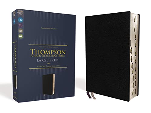 Beispielbild fr NIV, Thompson Chain-Reference Bible, Large Print, European Bonded Leather, Black, Thumb Indexed, Red Letter, Comfort Print zum Verkauf von Books-FYI, Inc.