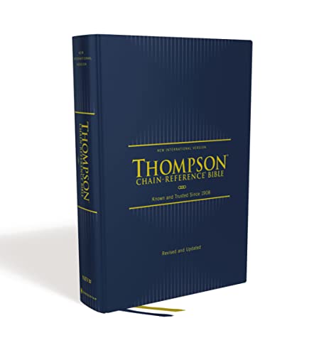 Beispielbild fr NIV, Thompson Chain-Reference Bible, Hardcover, Navy, Red Letter, Comfort Print zum Verkauf von BooksRun