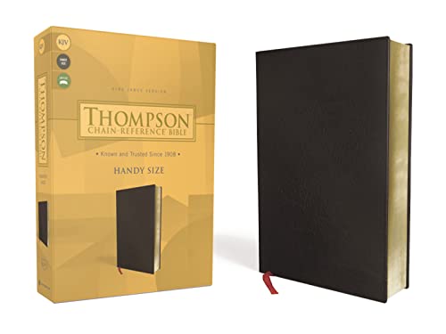 Stock image for KJV, Thompson Chain-Reference Bible, Handy Size, Bonded Leather, Black, Red Letter for sale by HPB-Diamond