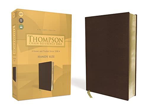Imagen de archivo de KJV, Thompson Chain-Reference Bible, Handy Size, Leathersoft, Brown, Red Letter a la venta por Solomon's Mine Books