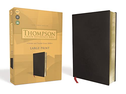 Stock image for KJV, Thompson Chain-Reference Bible, Large Print, Bonded Leather, Black, Red Letter for sale by Books-FYI, Inc.