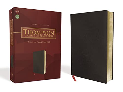 Imagen de archivo de NKJV, Thompson Chain-Reference Bible, Bonded Leather, Black, Red Letter a la venta por Books-FYI, Inc.