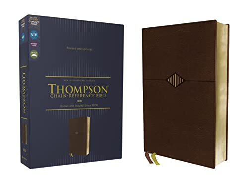 Imagen de archivo de NIV, Thompson Chain-Reference Bible, Leathersoft, Brown, Red Letter, Comfort Print a la venta por Books-FYI, Inc.