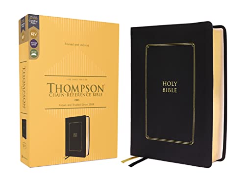 Stock image for KJV, Thompson Chain-Reference Bible, Leathersoft, Black, Red Letter, Comfort Print for sale by Books-FYI, Inc.