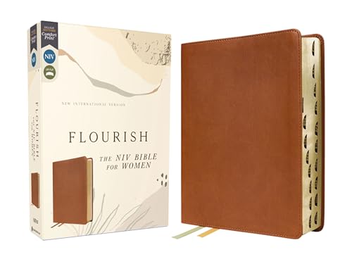 Beispielbild fr Flourish: The NIV Bible for Women, Leathersoft, Brown, Thumb Indexed, Comfort Print zum Verkauf von Blackwell's