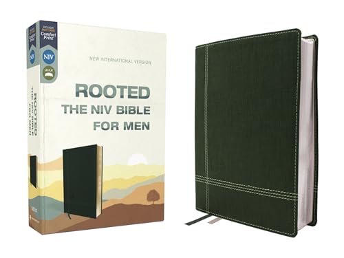 Beispielbild fr Rooted: The NIV Bible for Men, Leathersoft, Green, Thumb Indexed, Comfort Print zum Verkauf von Blackwell's