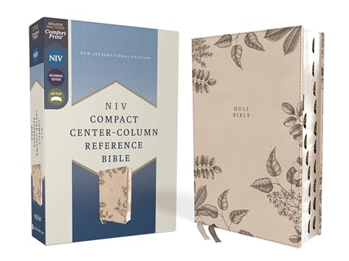9780310462859: Niv, Compact Center-Column Reference Bible, Leathersoft, Stone, Red Letter, Thumb Indexed, Comfort Print: Niv, Center-column Reference Bible, Stone, Red Letter, Thumb Indexed, Comfort Print