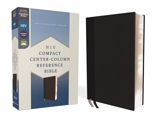 Stock image for NIV, Compact Center-Column Reference Bible, Leathersoft, Black, Red Letter, Comfort Print for sale by GF Books, Inc.
