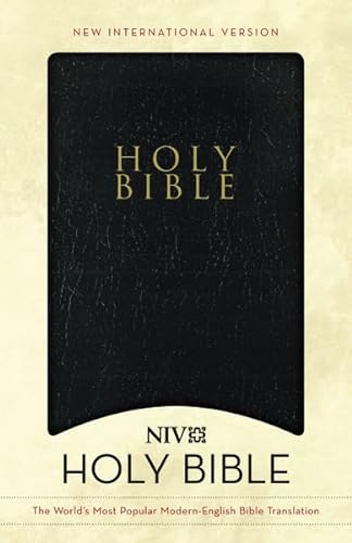 Beispielbild fr Holy Bible: New International Version, Black, Leather-Look zum Verkauf von Wonder Book